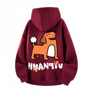 Толстовка Unisex Hooded Moderate Heavyweight HUANQIU, burgundy