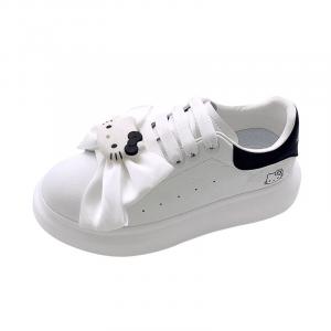 Hello Kitty Белые низкие кроссовки для скейтбординга женские, белые, черные