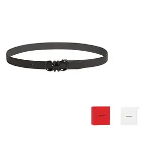 Ferragamo Кожаный ремень мужской черный, Black