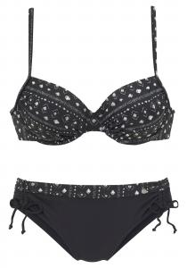 LASCANA Балконет бикини в черном цвете