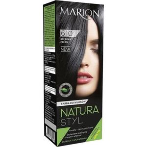 Женский парфюм для волос Marion - Natura Styl Color Farba Do Wosow 610 Geboka Czern 80ml + Odzywka 10ml