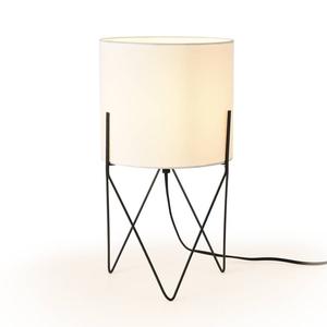 Настольная лампа lux.pro Slough, черный - белый - полиэстер - 21 x 38 x 21 см