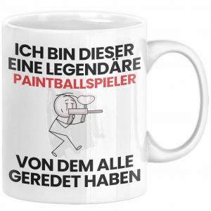 Подарочная кружка для пейнтболиста. Забавная идея подарка для пейнтболиста на день рождения. Я — легендарный пейнтболист. Все говорили о кофейной кружке (белой) Trendation, белый