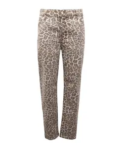 Джинсовые брюки с мягким пятнистым рисунком Blugirl, бежевый