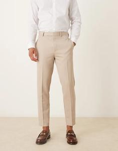 Элегантные зауженные брюки ASOS DESIGN цвета «песок»