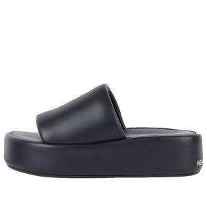 Тапочки rise sandals 'black' Balenciaga, черный
