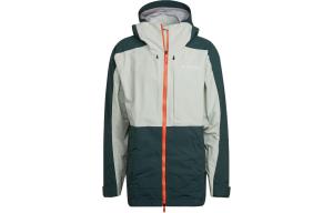 Лыжная куртка мужская зеленая Adidas, зеленый