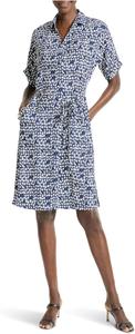 Платье NIC+ZOE Etched Angles Belted Devon Dress, Indigo Multi