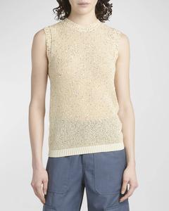 Трикотажная майка Journey с пайетками Golden Goose, цвет Heritage White