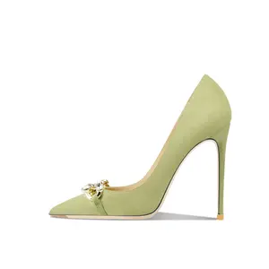 Тонкий каблук Высокие каблуки Женские Травянисто-зеленые Suyymakk