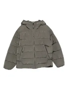 Утеплённое пальто с капюшоном C.P. Company Kids, зеленый