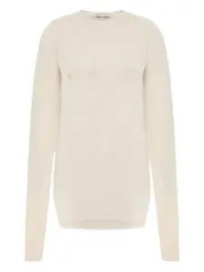 Свитер с вышитым логотипом Alberta Ferretti, белый