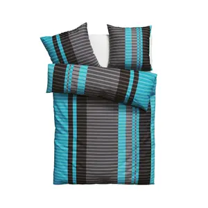 Мое домашнее постельное белье "PHILINE", с современными полосками, постельное белье из хлопка, по размеру. 135х200см My Home, цвет türkis