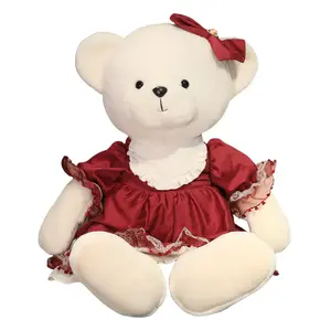 Плюшевая игрушка милый медвежонок Love Bear 40см/55см/75см/100см высота MENGGEGE, красный