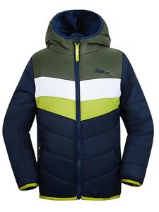 Всесезонная стеганая куртка Баз темно-синего/хаки/белого цвета Peek U