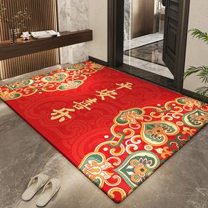 Dajiang Ковер 120х180 см для входной двери, красный, износостойкий, для дома/прихожей, в новом китайском стиле, не требует стирки