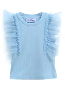 Футболка с рукавами из тюля Mimi Tutu, синий