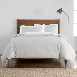 Просто тонкий набор пододеяльников из хлопка и перкаля для стирки одежды с накладками Simply Subtle, серый