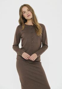 Кардиган Saint Tropez MILA R-NECK, Fondue Fudge Melange/Sand