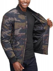 Мужская стеганая куртка-бомбер Calvin Klein с ребристым воротником, Green