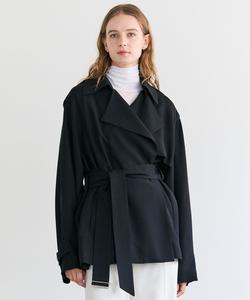 Veszelyite/короткий тренч с запахом Beige,, цвет Black[005]