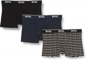 BOSS мужские трусы 3 шт, мультидизайн, логотип Bold Hugo Boss, Bold Letters/Night/Black Grease