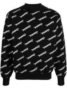AMBUSH logo-intarsia crew-neck jumper, черный