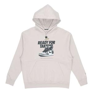 Толстовка Men's Air Jordan Shoes Alphabet Printing Basketball Sports Fleece Lined Light Khaki, хаки