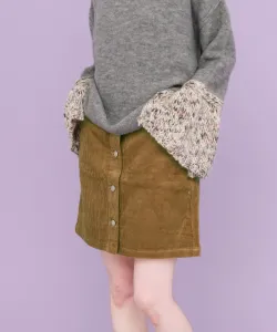 Вельветовая мини-юбка Kbf, цвет Camel