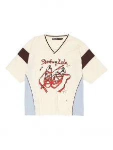 Футболка с V-образным вырезом Bimba Y Lola, слоновая кость