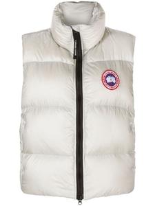Canada Goose дутый жилет Cypress с нашивкой-логотипом, серебристый