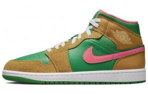 Кроссовки Jordan 1 Mid SE Wheat Watermelon