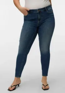 Джинсы vmcflash средней посадки, зауженного кроя Vero Moda Curve, Dark Blue Denim