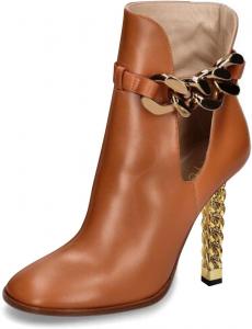 Женские ботильоны XYD с круглым носком, короткие, с золотой цепочкой, на толстом высоком каблуке, модные вечерние туфли