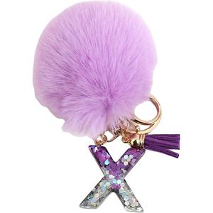 Градиентный блестящий брелок-кукла с буквами, плюшевый кулон, высота 9 см Mise