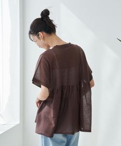 Летний вязаный свитер Sarako Switch с собранными рукавами-летовидными рукавами Coen, цвет Dk Brown