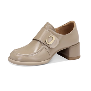 Лоферы на каблуке 4,5 см женские JESSICA SOPHIA, liqueur almond