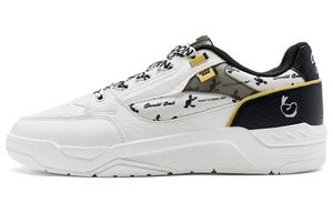 Низкие скейтерские кроссовки мужские белые черные XTEP, полотно белый/черный