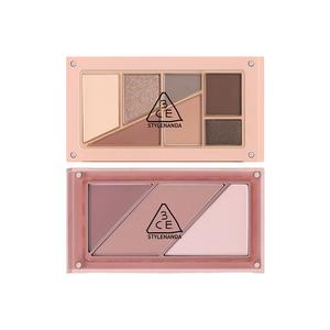 Набор теней и румян Stacking Fun легко растушевывается натуральный 7,5г+10,5г 3CE, Two-Piece Set: Eye Shadow #05 Mocha Mousse 7.5g+Blush #01 Nude розовый 10.5g