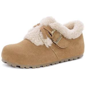 Термоусадочные противоскользящие ботинки до щиколотки Snow Boots Women's BINGO DUCK, коричневый