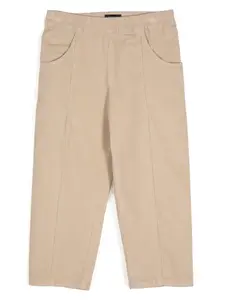 Брюки с нашивкой-логотипом Emporio Armani Kids, нейтральный