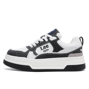 Дышащие низкие кроссовки для скейтбординга, увеличивающие рост, мужские Lee, Black White