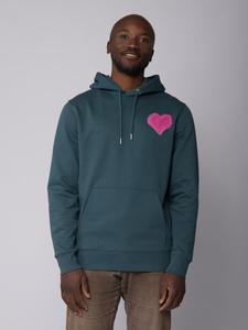 Толстовка wat? Apparel Sweatshirt Pink Heart, цвет Petrol