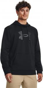 Толстовка Under Armour Men's Armour Fleece Big Logo, (001) Black/Black