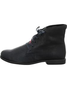 Think! Кожаные туфли на шнуровке темно-синего цвета