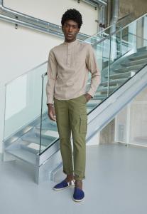 Рубашка Pier One, серо-коричневая