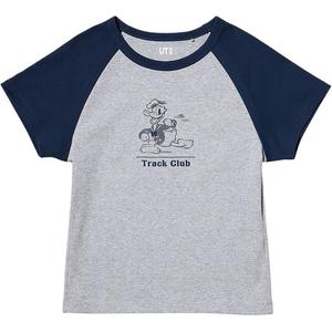 Футболка с рукавом реглан женская UNIQLO, серый