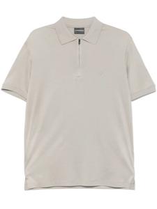 Рубашка поло с вышитым логотипом Emporio Armani, серый