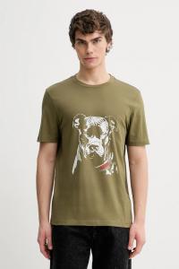 Хлопковая футболка dubrox HUGO, зеленый