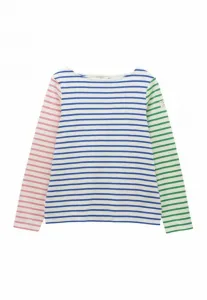 Футболка в бретонском стиле с длинными рукавами и вырезом-лодочкой стандартного кроя. Joules, Multi Hotchpotch